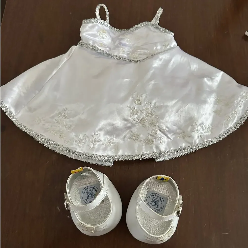 BABW Build A Bear Bride Dress and Shoes